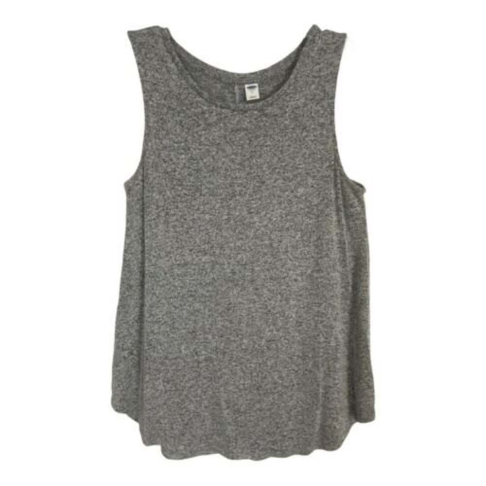 Old Navy Womens Shirt Size Medium Gray Marled Sleeveless Tank Stretch Top